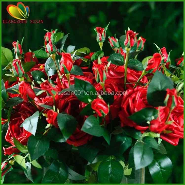 Artificial flower real touch rose flower for home decoration artificial rose