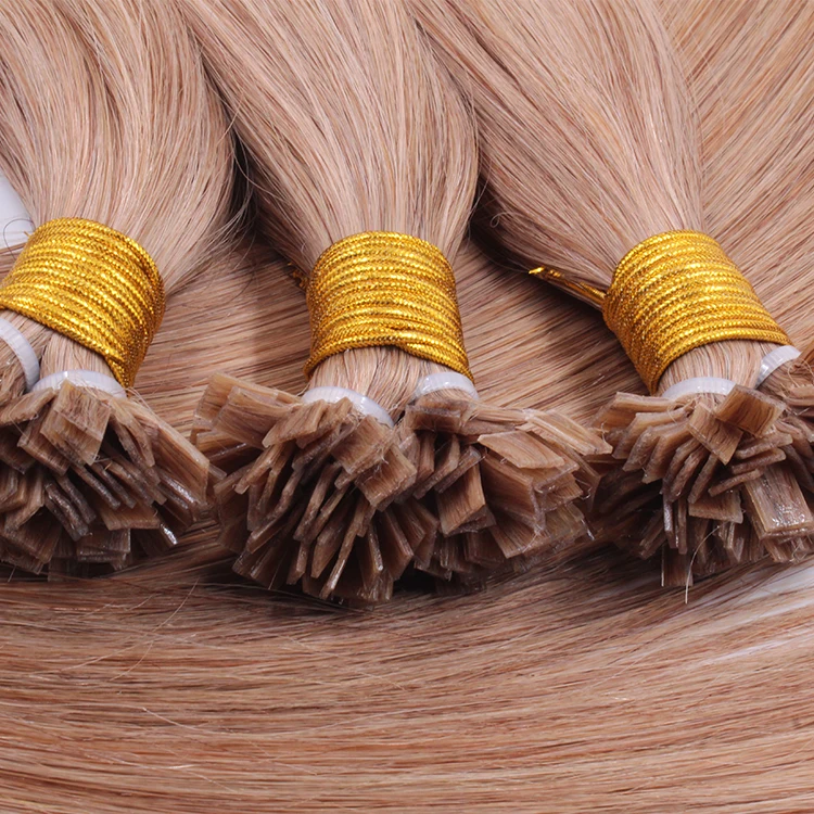 New products high quality virgin Russian hair,Unprocessed hot fusion flat tip hair extention