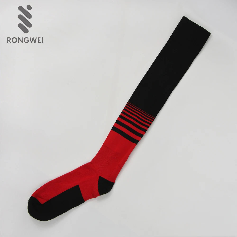 
wholesale cheap knee high striped football soccer socks 
