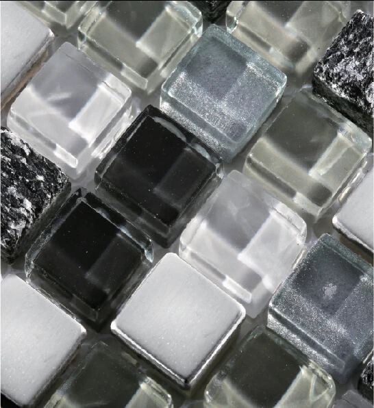 Blue Yellow Mixed Square Marble Mosaic Tile swimming pool tile grout