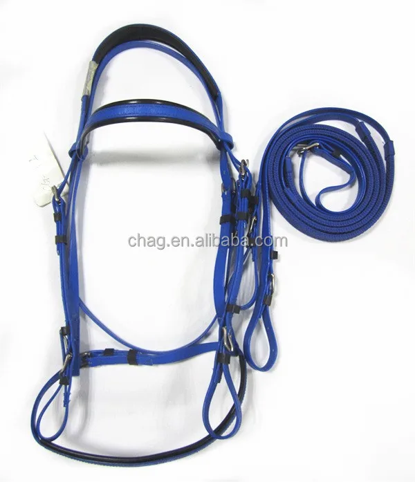 100% eco-friendly colorful classic english pvc horse bridle and rein single noseband
