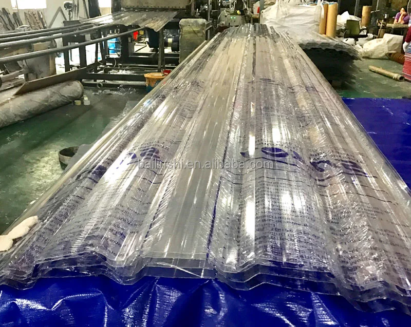 Plastic Building Materials 90% transmission corrugated polycarbonate sheet