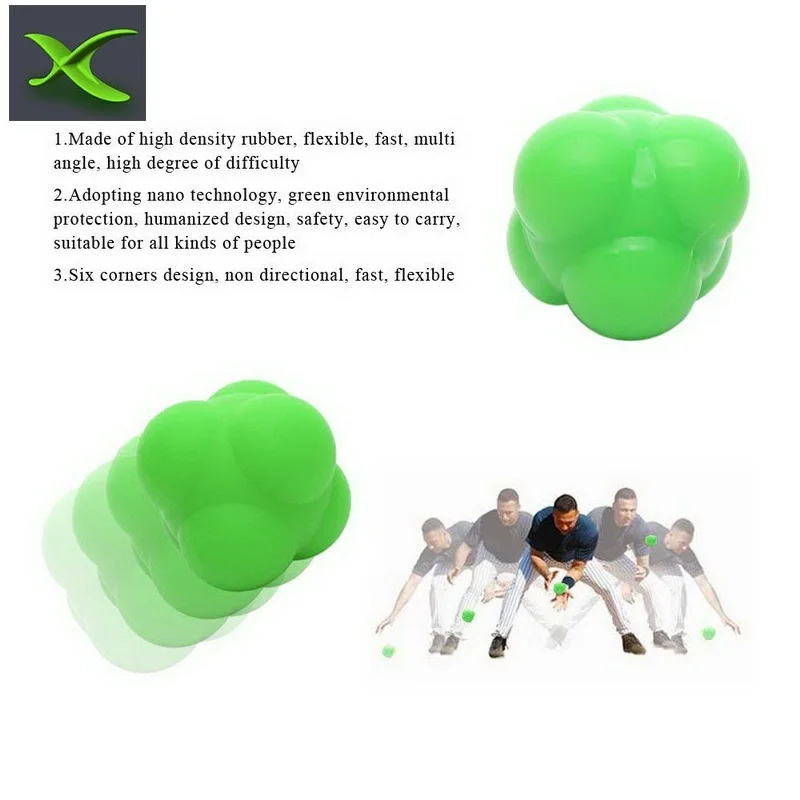 
Odorless no smell vulcanized rubber High quality inject molded hard solid high bouncing reaction training ball pet dog toy ball 