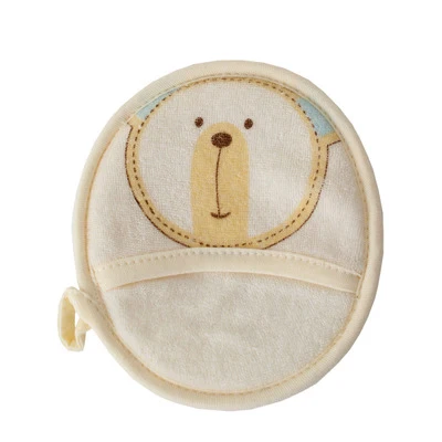 China Manufacturer High Quality  Cartoon Cute Baby Wash Face Bath Brush Bamboo Makeup Remover Pads