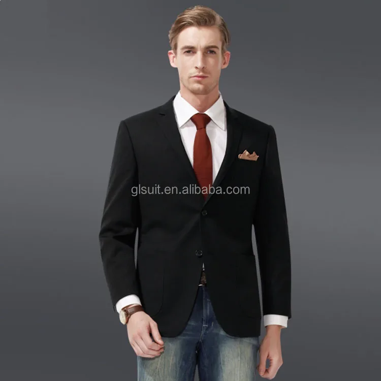 Wholesale new type slim fit bamboo clothing suit three shell buttons men black coat men suit fair price suit from Chinese