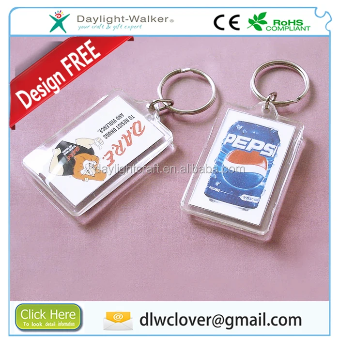 bulk plastic photo insert keychains