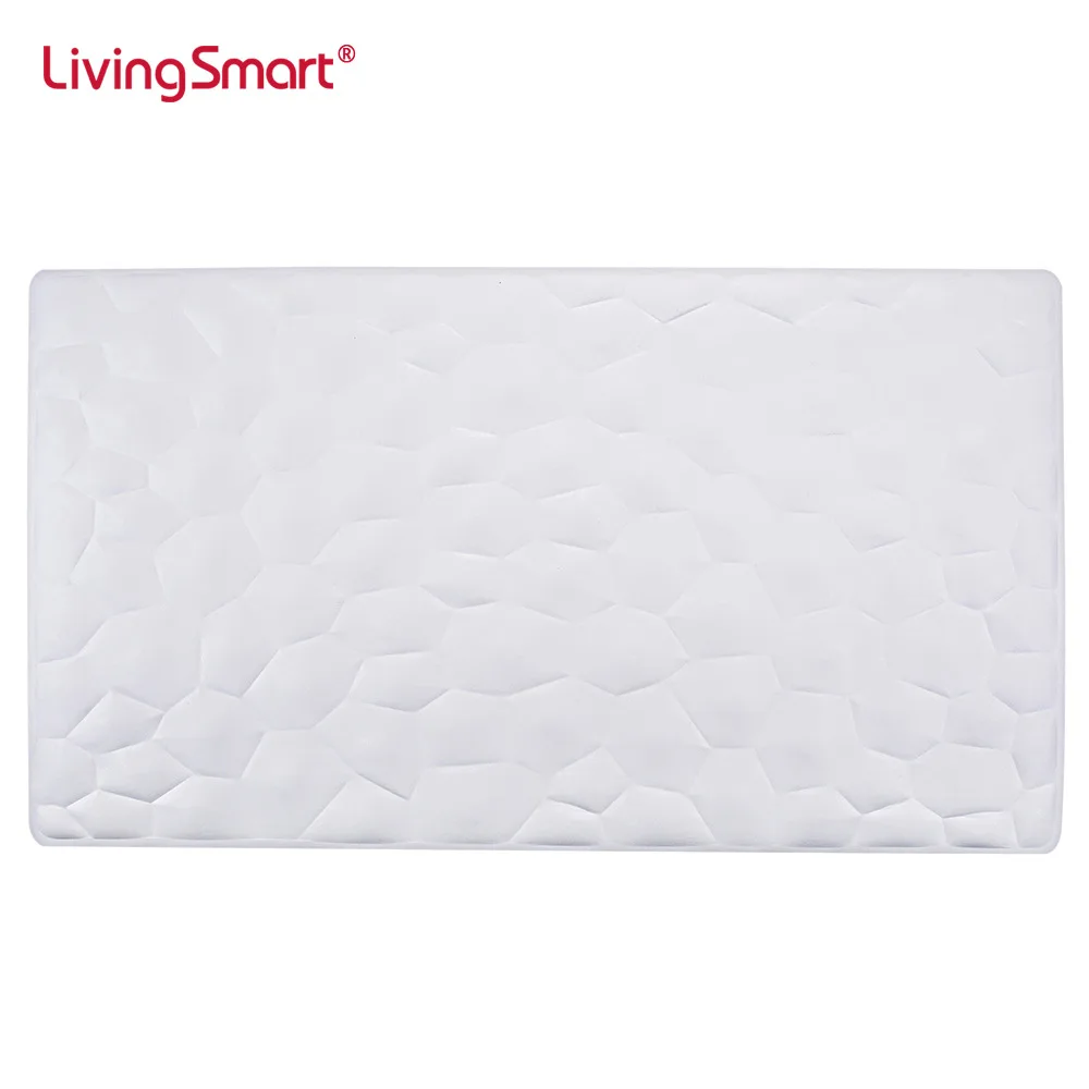 soft Water cube rubber Non-slip shower bath mat With suction cups
