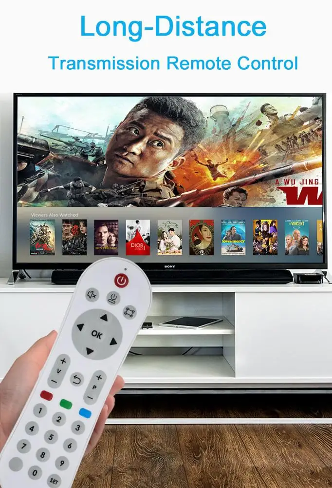 Factory Smart 2.4G Wireless IR Learning Function 29 keys ABS  White  Universal Remote Control for Android TV, TV Box