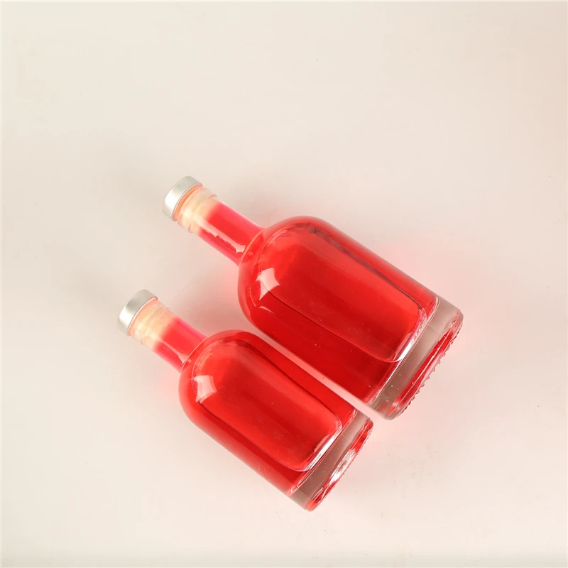 
375ml 500ml 700ml 750ml ice wine vodka liquor glass bottle, bouteille en verre vodka Liquor bottles with cork lid 