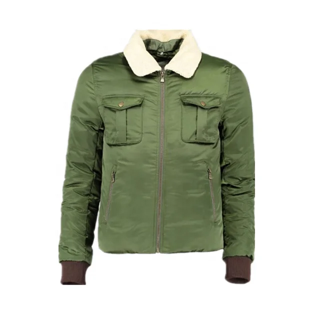 New Products 2021 Custom Warm Up Softshell Fur Collar Padded Men Winter Jacket With Zipper