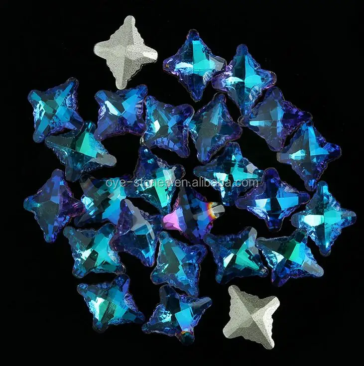 
Factory direct sales excellent quality crystal ab cross shaped glass stones 