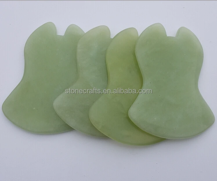 Китайский Натуральный Нефритовый камень большого размера, 95*67*5 мм, инструменты для Массажа Гуаша, массажер для тела