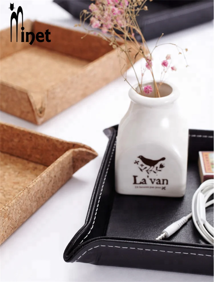 Новый дизайн, оптовая продажа, съемный модный Подарочный органайзер для ювелирных изделий, часы с ключом для монет, поднос для хранения фальшивой кожи