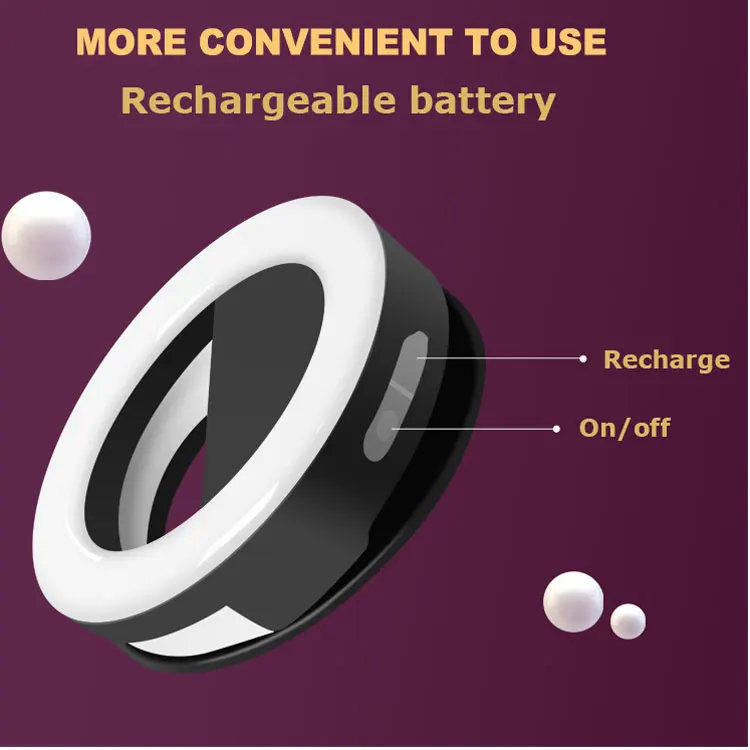 2018 hot sale get beauty rechargeable selfie flashlight for mobile phones