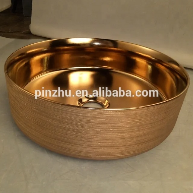 
Modern Luxury Gold/Silver/Copper Countertop Wash Hand Basin lavabo 