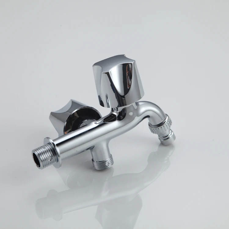 One way flow two handle double control ABS plastic water tap