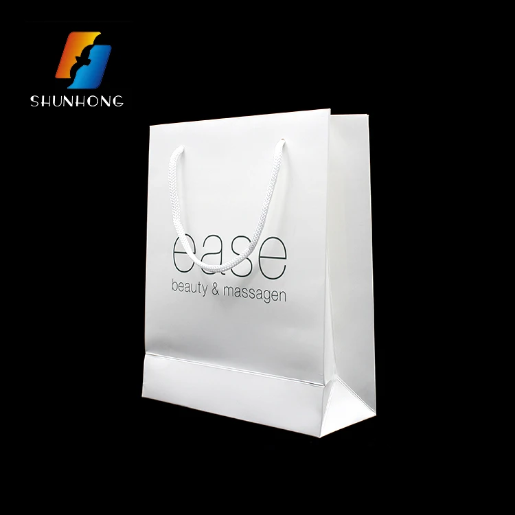 Белый beatuiful индивидуальное макулатуры сумки с логотипами