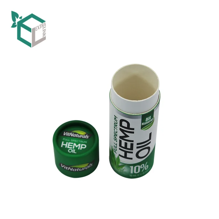 High Quality Food Grade Cylinder Paper Storage Hemp Oil Mini Box