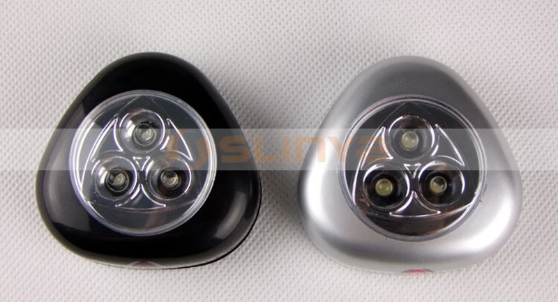 Portable Battery Powered Push Wireless 3 LED Night Lamp Multifunction Indoor Wall Ceiling Light