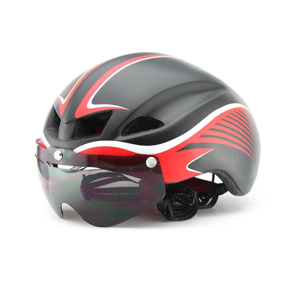 New Inmold time trial TT road downhill Bicycle Helmet with glasses CPSC