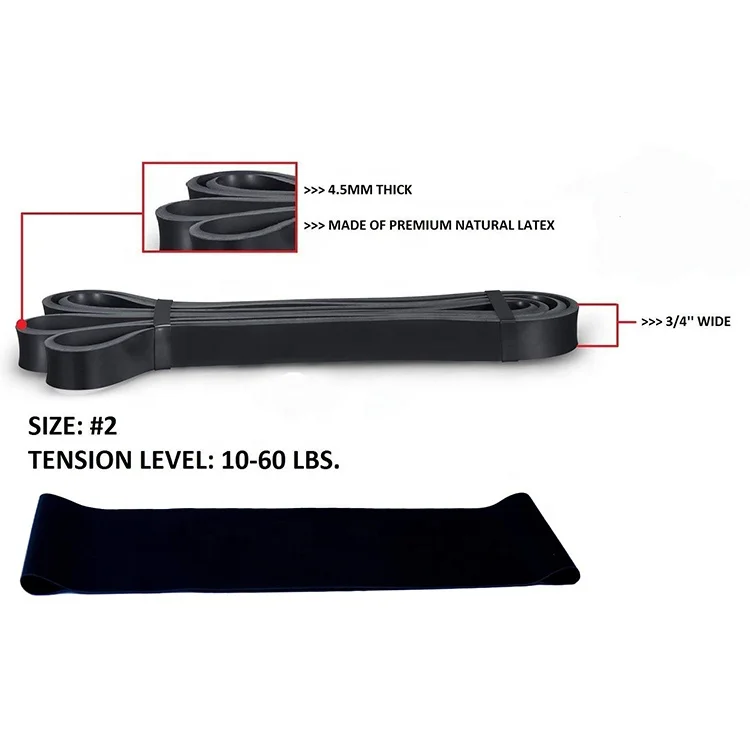 Amazon Hot Sell 100% Natural Latex Custom Logo Exercise Fitness Resistance Loop Bands