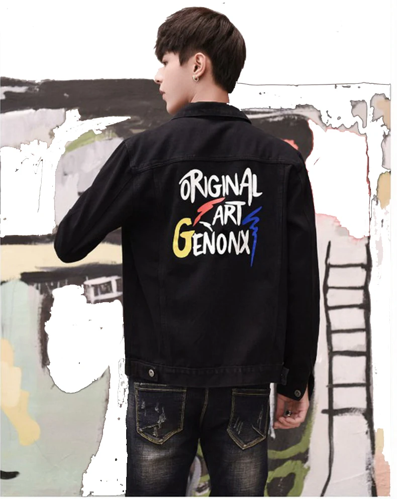 Factory denim slim fit custom mens jean jacket