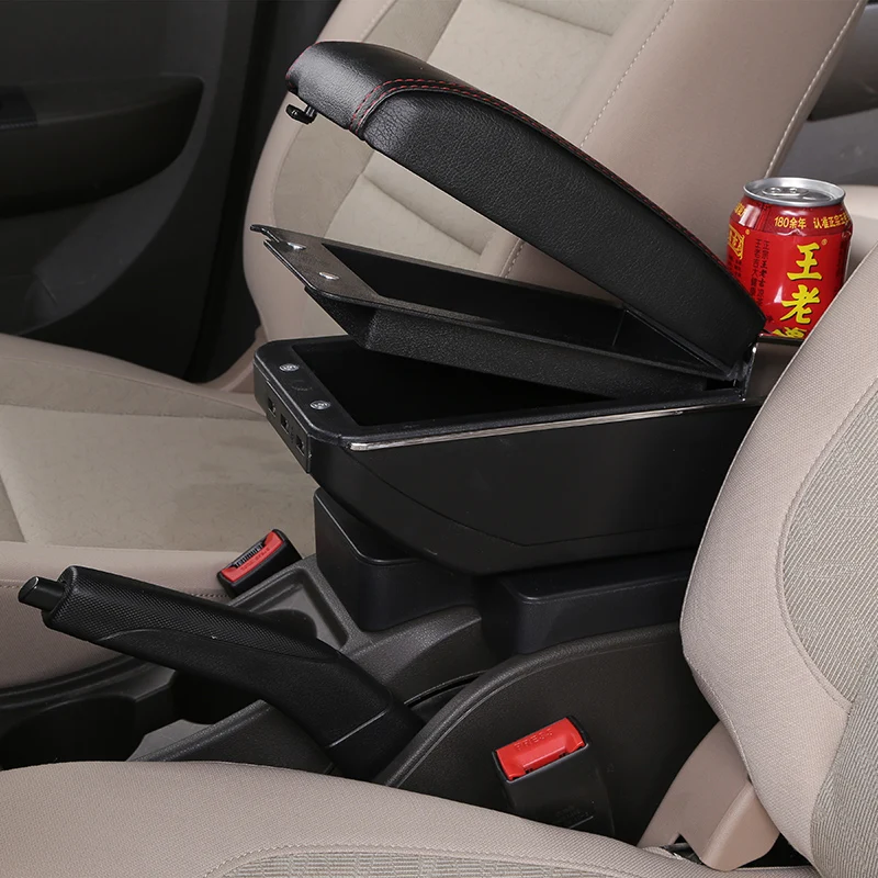 Car Accessories Interior Decoration armrest box central content storage box with USB charging for Nissan Kicks