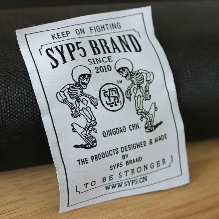 High Density Hemp Custom Metal  Clothing Woven Label