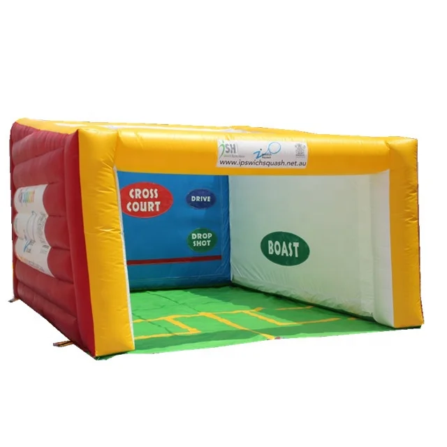 sports game inflatable squash shooting court game , inflatable tennls court with blower