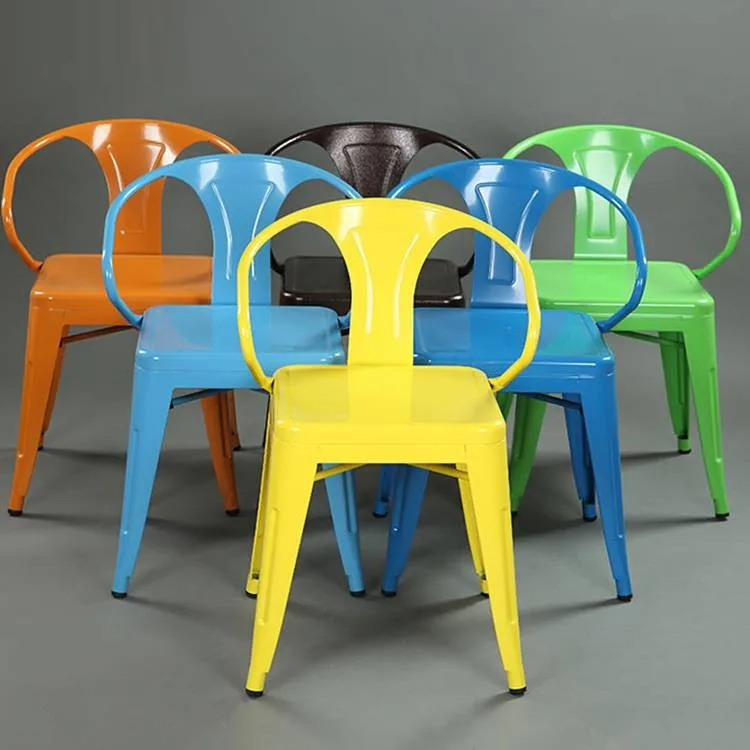 wholesale vintage industrial dining room iron dining chair for sale