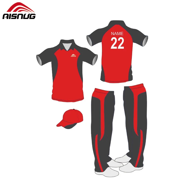 Custom sublimation cricket team full cricket kit design uniforms