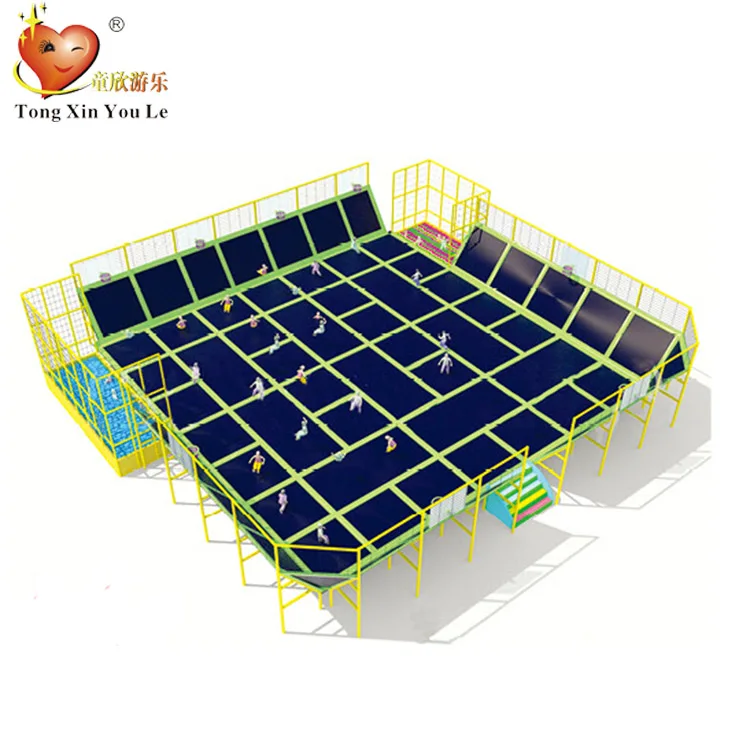 factory direct price high quality children play toy entertainment foam mats Large indoor and outdoor trampoline with net