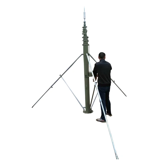 Xuedian 8M hand crank telescopic mast for CCTV camera