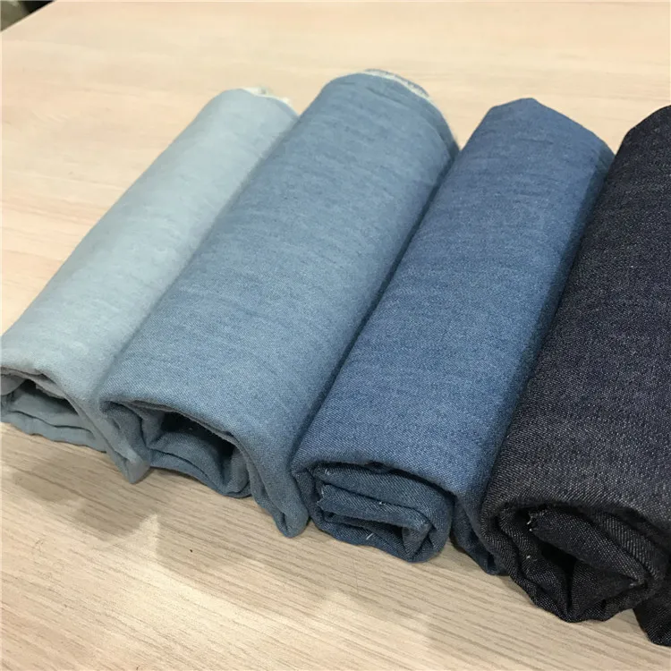 shaoxing stock lot spandex denim fabric for women jeans