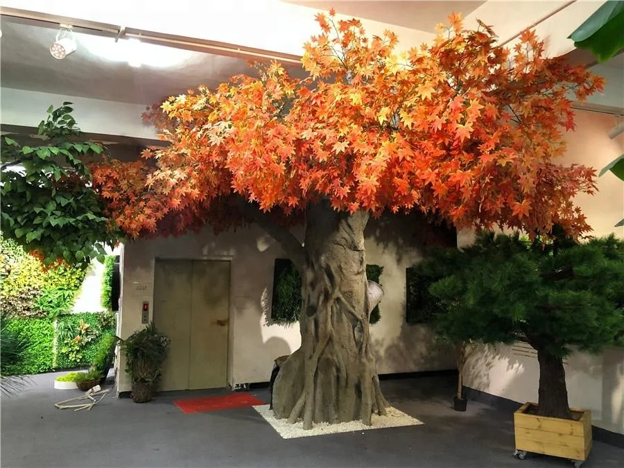 Artificial orange maple tree big tree