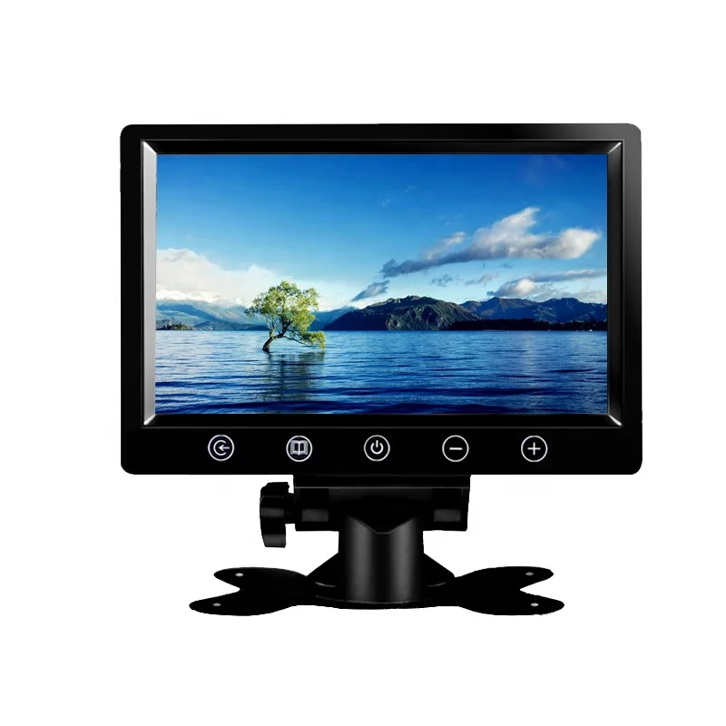 HOT 9 inch display car headrest monitor with buttons support 2 AV input