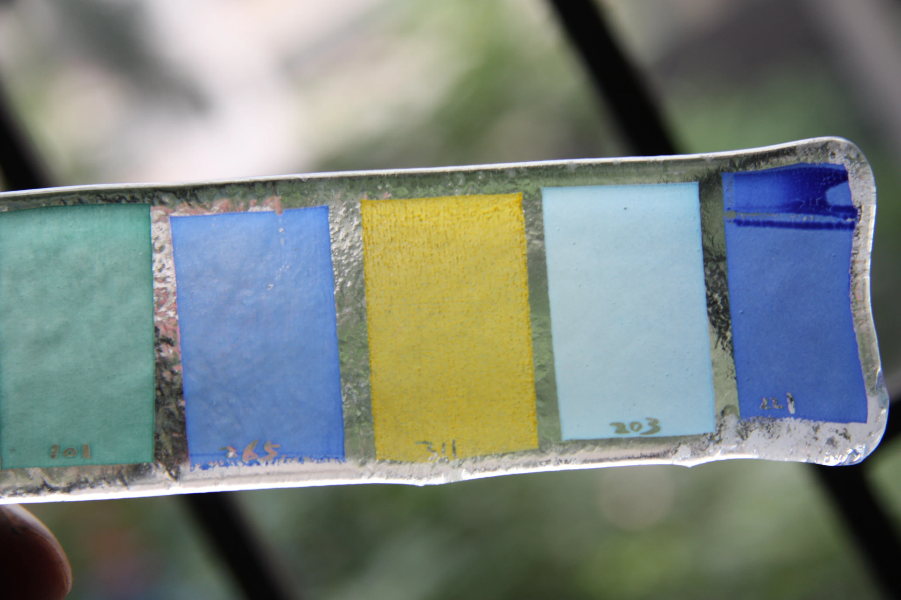 silk screen printing inorganic sea blue color for glass