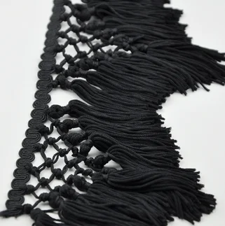 Wholesale 2017 Special Design Black Long Tassel Fringe for Dresses