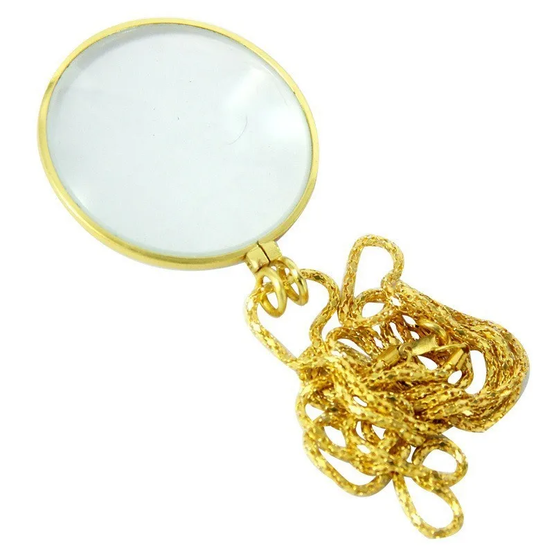 Dome shape antique brass metal decorative hanging pendants magnifier magnifying glass as gift souvenir