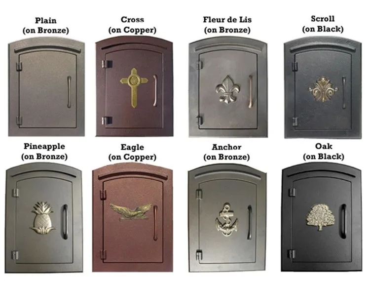 Waterproof Outdoor simple Mailbox Steel Parcel Delivery Box Apartment Letter Box