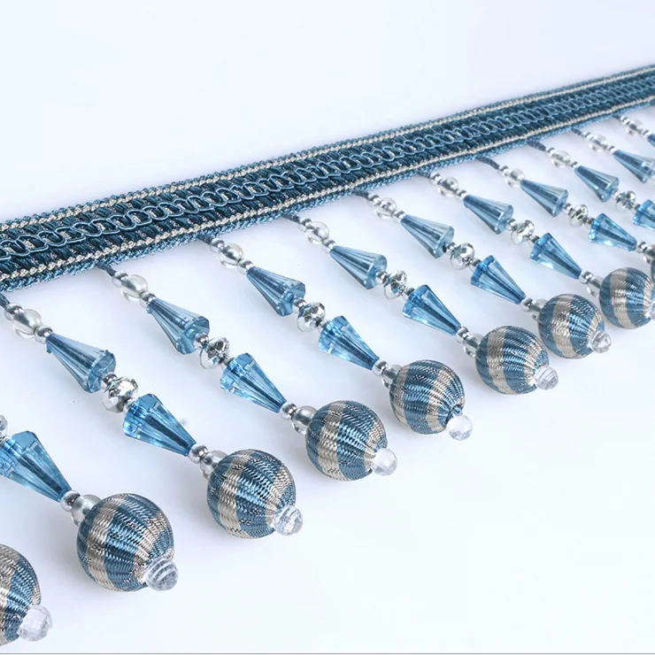 Wholesale 100% Polyester Beaded Fringe for Curtain