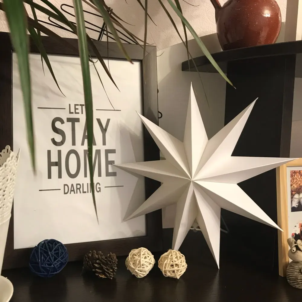 
9 Point Paper Star Nine Advent Star Christmas Gold Paper Star 
