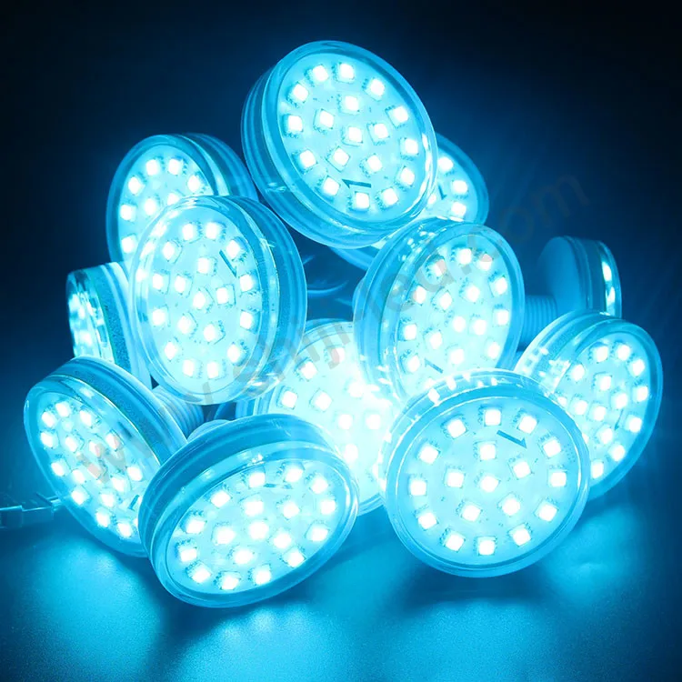  Dc24v dmx 16 светодиодов 60 мм turbo lights funfair ПВХ развлечения кабошон лампа светодиодная
