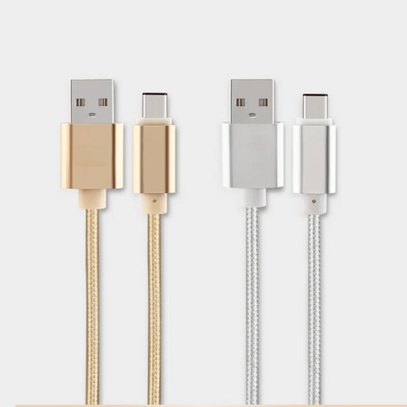 USB 3.1 Type-C Nylon Braided Data Line for One Plus iaomi 4C Micro USB Cable