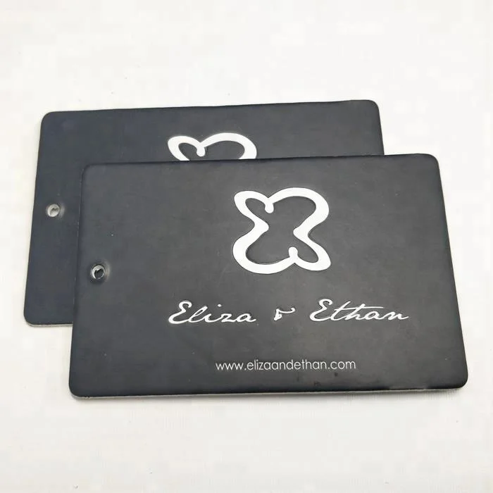 White Gold Printed Plastic Paper Jewellery Hang Tag