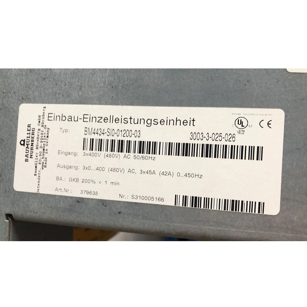 BAUMULLER BM4434-SI0-01200-03 AC усилитель сервопривода