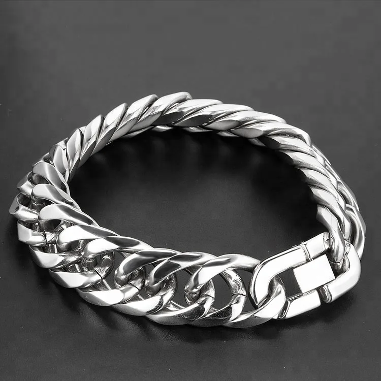 Waterproof Man Bracelet Cuban Chain BraceleMarlary Wholesale Simple European Bracelet Jewelry Chains Cuban Link Bracelet For Men