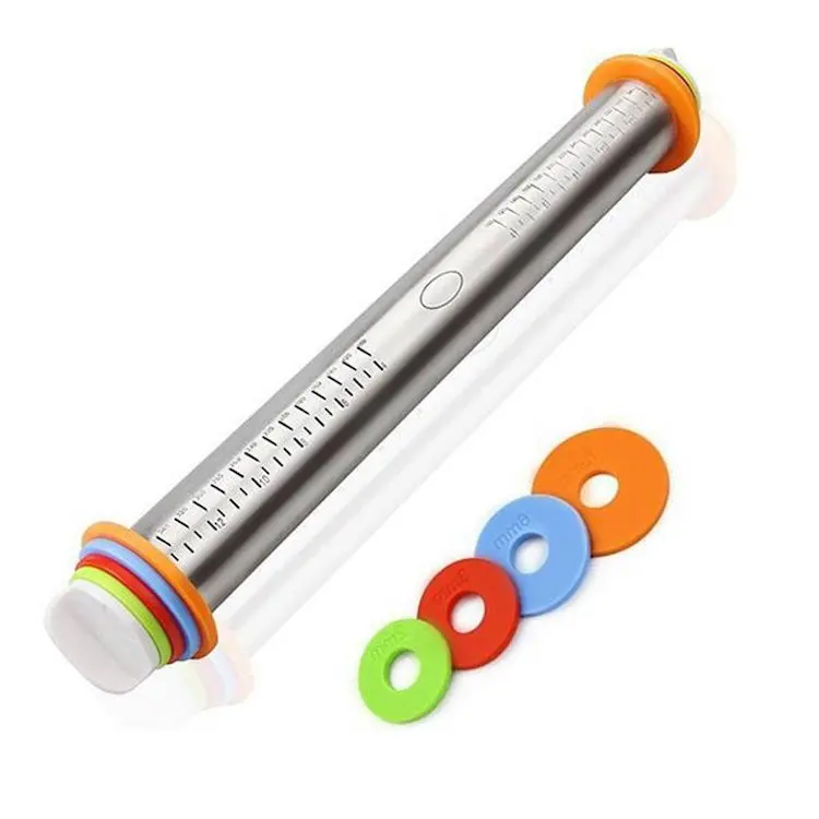 
Stainless Steel Large Heavy Duty Adjustable Rolling Pin SW-BA21 