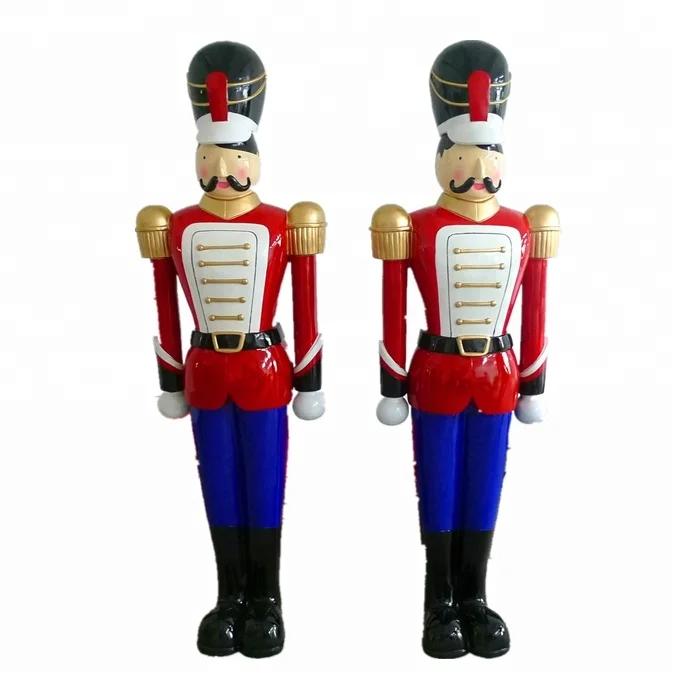 Гигантский 12-футовый Рождественский Щелкунчик из стекловолокна