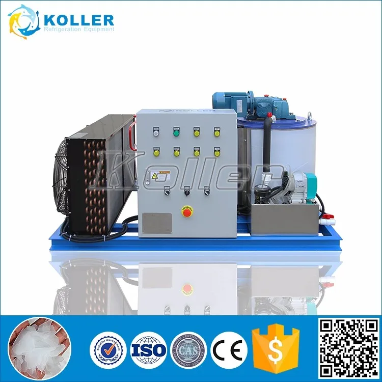 Koller 500 кг хлопья с кубиками льда, Чешуйчатого льда для рыболовства, Льда завод и бетононасос охлаждения